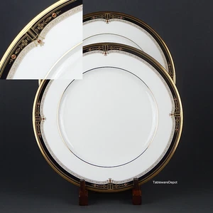 Noritake 9758, GOLD AND SABLE, Set/s of 2 Dinner Plates, SUPERB+ Condition! - Picture 1 of 4