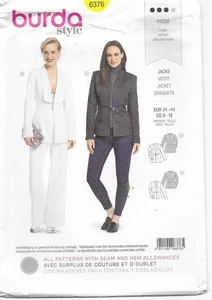 B66 BURDA 6376: JACKET SIZE 8-18 SEWING PATTERN - Foto 1 di 2