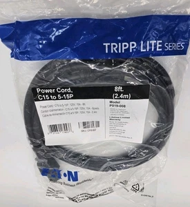 Eaton P019 008 C15 Tripp Lite Series Power Cord Nema 5-15P - Picture 1 of 3