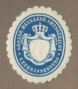 Siegelmarke Mecklenburg: GROSSH. MECKLENB. AMTSGERICHT NEUBRANDENBURG - Bild 1 von 1