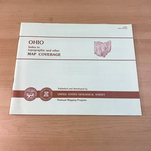 Vintage Ohio Index zu topographischer & anderer Kartenabdeckung von USGS 39082-H8-MI-99X - Bild 1 von 3