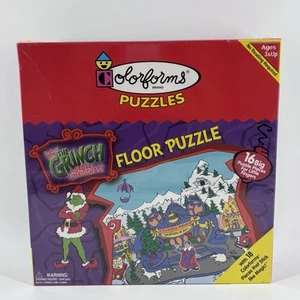 Colorforms Floor Puzzle Dr Seuss Grinch Stole Christmas 16 BIG Pieces Kids - Picture 1 of 4