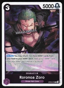 Roronoa Zoro (076) OP09-076 One Piece TCG Foil R NM - Picture 1 of 2
