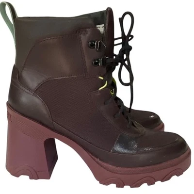 BOTÍN SOREL MUJER BREX TACÓN ENCAJE Nuevo Cinder, Sea Sprite Talla 8.5 Impermeable Foto 1 de 4