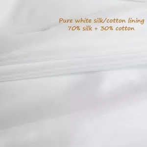 1 Meter X 1.4 Meter Natural silk/cotton fabric off white silk material for dress - Bild 1 von 6
