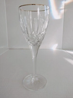 Waterford Crystal Lismore Nouveau Platinum Rim Red Wine Glass 8 3/4" - Image 1 of 4
