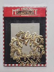 Mary Engelbreit Corona Campana Oro Collezione Ornamento In Scatola - Foto 1 di 4