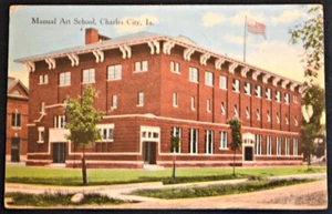 Postal manual de la escuela de arte Charles City, Iowa IA PC 1917 (1110) - Imagen 1 de 1