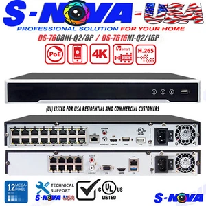 Hikvision DS-7608NI-Q2/8P DS-7616NI-Q2/16P 4K 8/16 canali POE 8CH/16CH NVR US - Foto 1 di 12