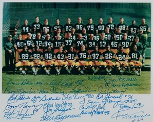 1967 Packers team signed 8x10 photo 23 AUTOS Davis Kramer JSA LOA Super Bowl II - Picture 1 of 2