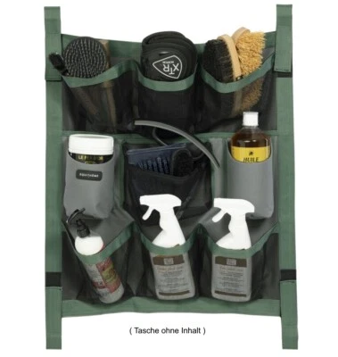 EQUITHEME Boxentasche Stalltasche Pferdebox Putztasche Stall Organizer grau/grün
