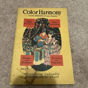 Heft "Color Harmony" von 1925 mit Krepppapieren "Reed's" - Bild 1 von 6