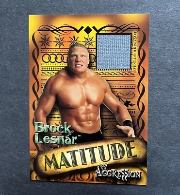 2003 Fleer WWE Aggression Matitude Patch Brock Lesnar #MBL Event Used Ring Mat - Image 1 of 2