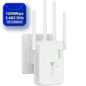 WLAN Verstärker Wireless WLAN Repeater Integrierte Steckdose Dual Band 2,4G&5GHz - Bild 1 von 20