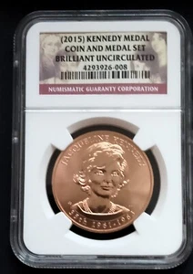 NGC Brilliant Uncirculated Jacqueline Kennedy Coin & Medal Set - Picture 1 of 2