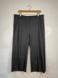 J. Jill Women's Size 18 Dark Charcoal Gray Full-Leg Crop Pant Wide Leg NWT - Picture 1 of 5