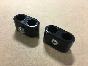 Double oil line clamp plastic Big Dog Motorcycles all models 7/16" x 3/4" HD AIH - Picture 1 of 4