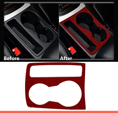 Suede Wine Red Console Water Cup Holder Panel Trim For Audi A4 B8 A5 Q5 2009-16 - Image 1 of 4