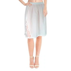 Half Slip Skirt Extender Lace Slip White Cotton Underskirt Petticoat Women - Picture 1 of 5
