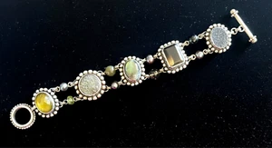 Stephen Dweck Sterlingsilber Multi-Stein Knebelarmband - Bild 1 von 10