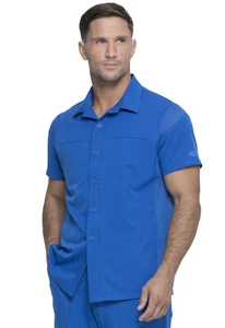 Royal Dickies Scrubs Dynamix Mens Front Collar Shirt DK820 ROY - Picture 1 of 5