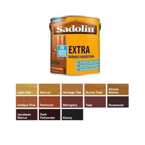 Sadolin Extra Durable Woodstain, All Colours, All Sizes, Exterior Woodstain - Picture 1 of 35