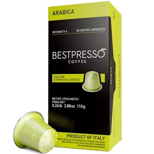 Bestpresso Nespresso Pods 120 Count Arabica Blend Light Intensity Genuine - Picture 1 of 7