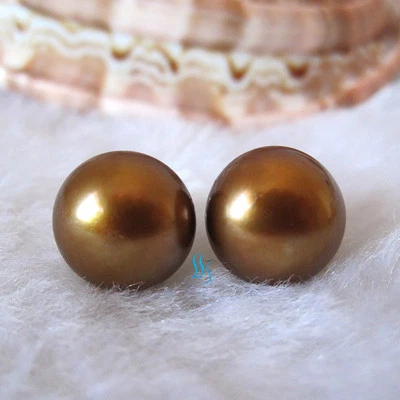 Pendientes de perlas de agua dulce de 9,0-9,5 mm—MÁS COLORES Foto 1 de 4