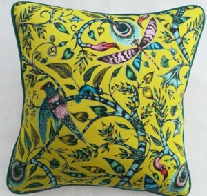 Emma J Shipley ROUSSEAU LIME (100% cotton) cushion cover 41cm x 41cm - Picture 1 of 4