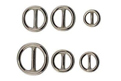 Rundringe mit Steg Messing vernickelt Stegring Stopper-Ring 9 13 16 19 25 mm