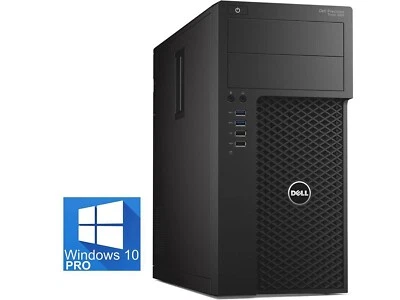 Dell Precision T3620 Gaming PC i5-6500 16GB SSD + HDD DVD GTX 1650 USB 3.0 W10 - Image 1 of 4