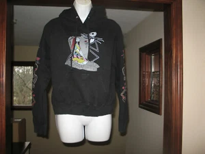 NIGHTMARE BEFORE CHRISTMAS TIM BURTON HOODIE SWEATSHIRT SALLY & JACK ROMANCE S - Picture 1 of 12
