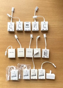 Job Lot - 15 Microfilters Splitter For Internet Broadband ADSL Router Modem - Zdjęcie 1 z 2