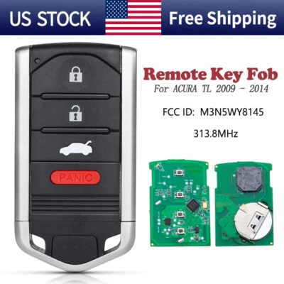 无钥匙智能代理遥控钥匙链适用于 ACURA TL 2009 2010 2011 2012 2014 2014 — 第 1/4 张图片