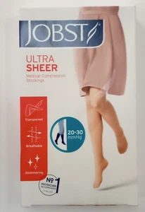 Jobst Ultra Durchsichtig 20-30 mmHg Medizinische Kompressionsstrümpfe schwarz/groß/Knie OT - Bild 1 von 2