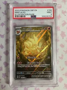 2023 Pokemon Obsidian Flames Ninetales Illustration Rare #199 PSA 9 - Bild 1 von 2