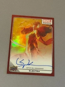 Elektra Auto 2023 Marvel Platinum Upper Deck Bill Sienkiewicz Autograph Natchios - Picture 1 of 2