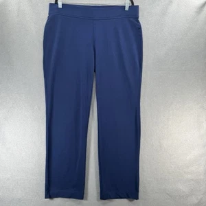 Lands' End Pants Womens Size 1X 16W/18W Navy Starfish Knit Stretch Straight Leg - Picture 1 of 9