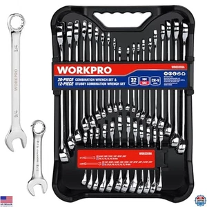 32-teiliges Sae & Metrisch Schraubenschlüssel Set, Standard & Stubby mit Organizer Fach, Cr-V - Bild 1 von 6