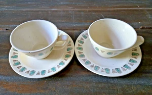 2er Set Metlox Poppytrail Navajo 2,5" Tassen & Untertassen Vintage California Keramik - Bild 1 von 4