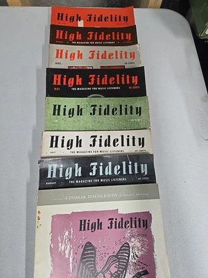VTG High Fidelity Music Magazine  1954 Lot Of 8 - Image 1 of 4