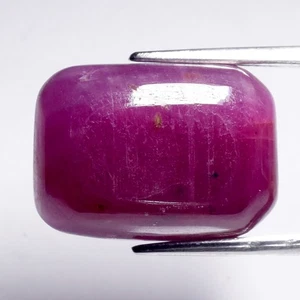 π 12.23ct Cushion Cabochon Natural Purplish Red Ruby - Unheated Africa Gemstone - Picture 1 of 4