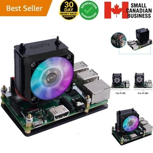 Cooling Fan Copper Heatsink for Raspberry Pi 4 3B+ Ice Tower RGB Ultra Cool - Picture 1 of 9