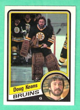 (1) DOUG KEANS 1984-85 O-PEE-CHE # 5 BRUINS GOALIE ROOKIE EX/EX+ CARD (G4428)