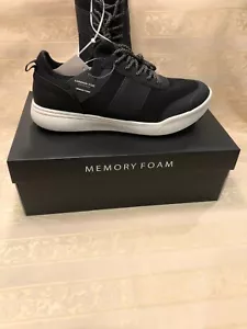 London Fog Herren Freizeit Memory Foam Schuhe Sport schwarz/weiß Größe 8 - Bild 1 von 11