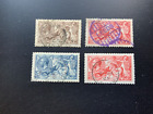 Stamps GB GV 4x Used Seahorses 1913-19 Good Perfs