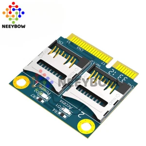 Adaptador doble tarjeta Micro SD tarjeta TF a mini PCI-E con soporte extensor de metal - Imagen 1 de 10