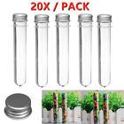 20 Pack 40ml Clear Plastic Test Tubes with Caps for Wedding Favor Storage Lab