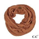 C.c Rust  Cable Knit Infinity Scarf