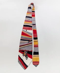 Unique Vintage Haband Striped Bicycle Necktie - Picture 1 of 8